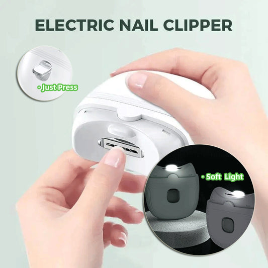 Rechargeable Electric Nail Clippers with LED Light